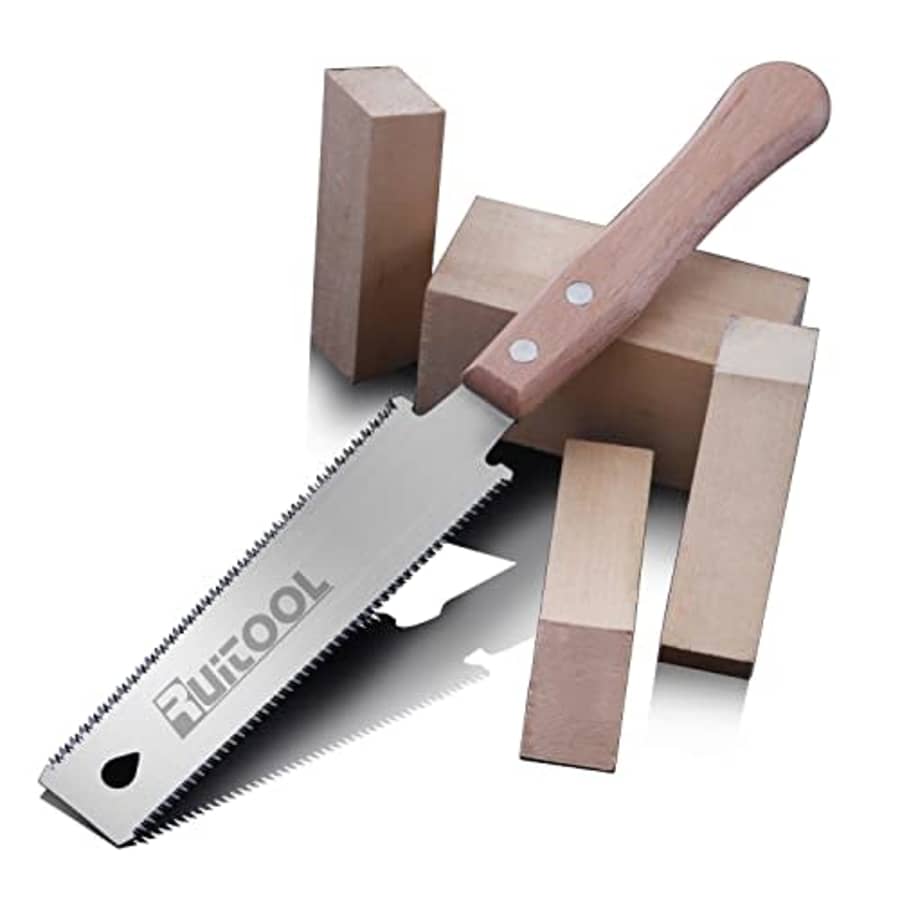 RUITOOL Japanese Hand Saw 6 Inch Double Edge Sided Pull Saw Ryoba SK5 Flexible Blade 14/17 TPI for $20