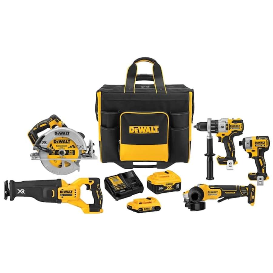 DeWalt 20V MAX XR Power Detect Brushless 5-Tool Combo Kit w/ Rolling Bag for $529