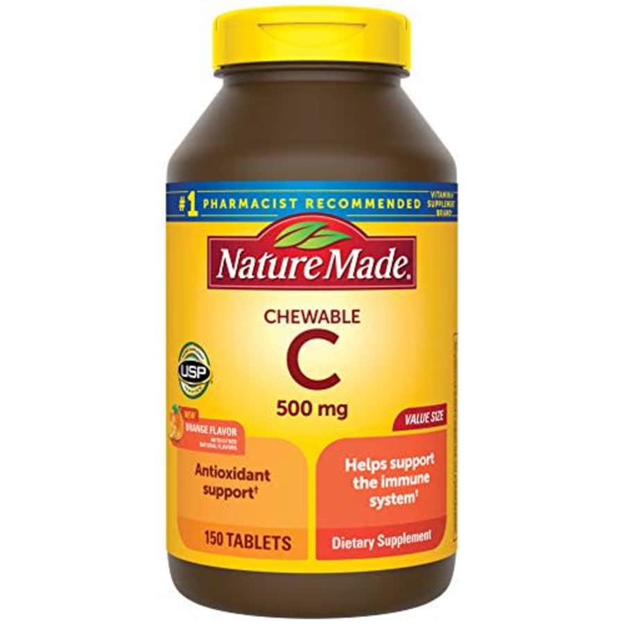 Nature Made Chewable Vitamin C 500 mg Tablets, 150 Count Value Size to Help Support the Immune for $16 Nature Made Chewable Vitamin C 500 mg Tablets, 150 Count Value Size to Help Support the Immune for $16