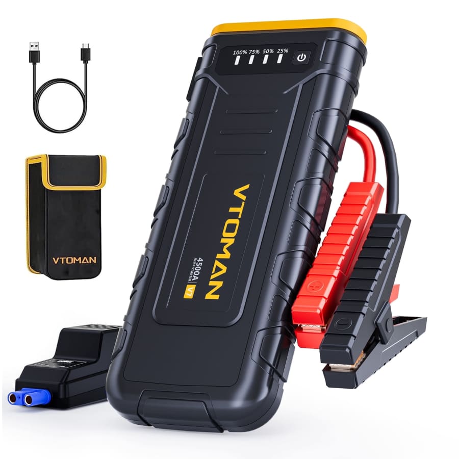 Vtoman 4,500A Car Jump Starter for $64 Vtoman 4,500A Car Jump Starter for $64