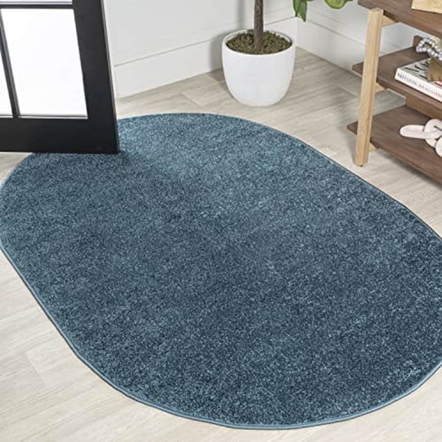 JONATHAN Y SEU100H-6OV Haze Solid Low-Pile Indoor Area Rug, Coastal, Bohemian, Minimalist, Classic, for $115