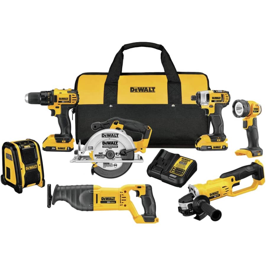 DeWalt 20V MAX Li-Ion Compact Cordless 7-Piece Tool Combo Kit for $463 DeWalt 20V MAX Li-Ion Compact Cordless 7-Piece Tool Combo Kit for $463