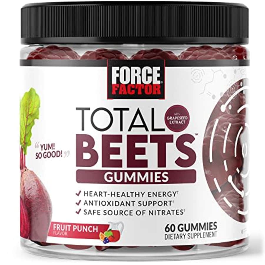 Force Factor Total Beets Gummies Beet Supplement with Beet Powder, Beet Superfood with Nitrates, Great-Tasting for $40