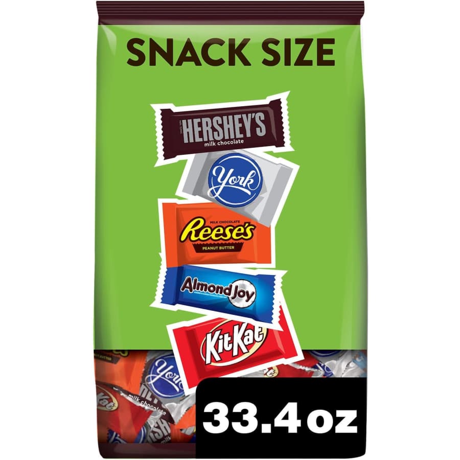 Hershey Assorted Chocolate 33.43-oz. Snack Size Variety Pack for $7.76 via Sub & Save Hershey Assorted Chocolate 33.43-oz. Snack Size Variety Pack for $7.76 via Sub & Save