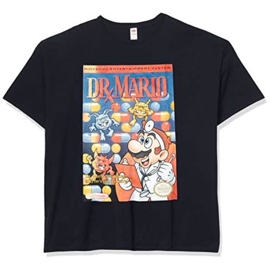 Nintendo Men's T-Shirt, Black, Medium for $9