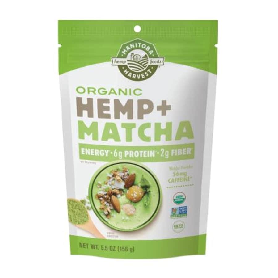 Manitoba Harvest Organic Hemp & Matcha Powder, 5.5 oz Energy, 6g of Protein, 2g of Fiber per for $24