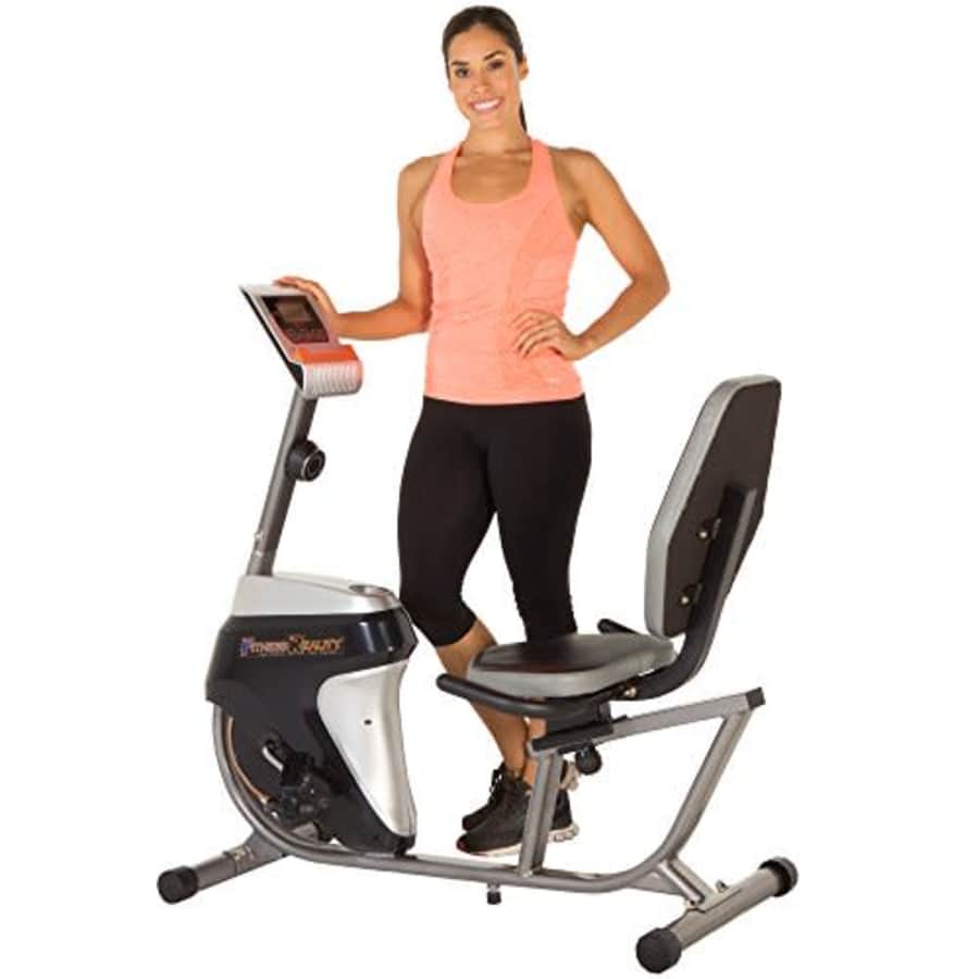 Fitness Reality R4000 Magnetic Tension Recumbent Bike with Workout Goal Setting Computer for $124