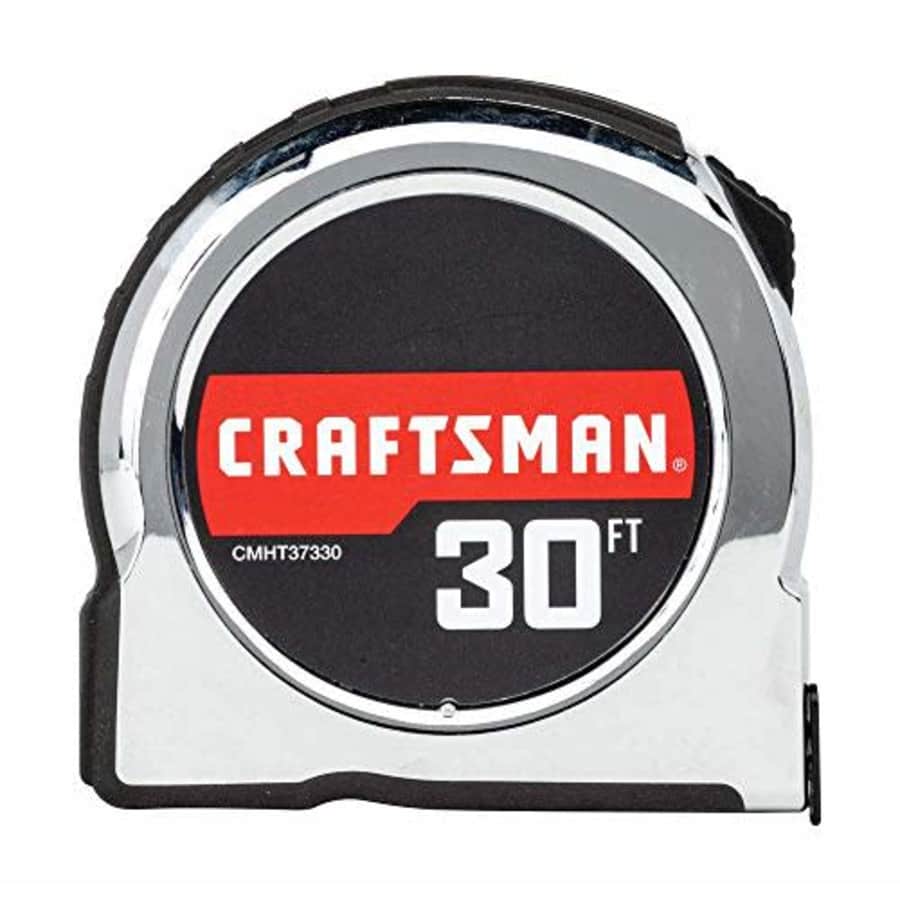 CRAFTSMAN Tape Measure, Chrome Classic, 30-Foot (CMHT37330S) for $13 CRAFTSMAN Tape Measure, Chrome Classic, 30-Foot (CMHT37330S) for $13