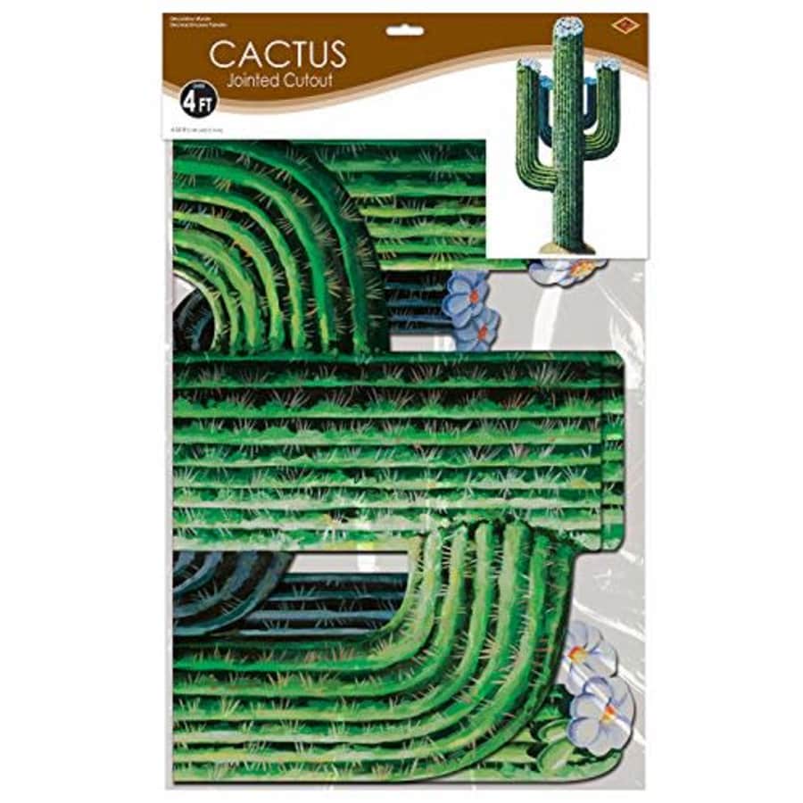 Beistle Jointed Cactus Cut Out Wall Decoration For Cinco De Mayo Fiesta Theme Party Supplies Wild for $12