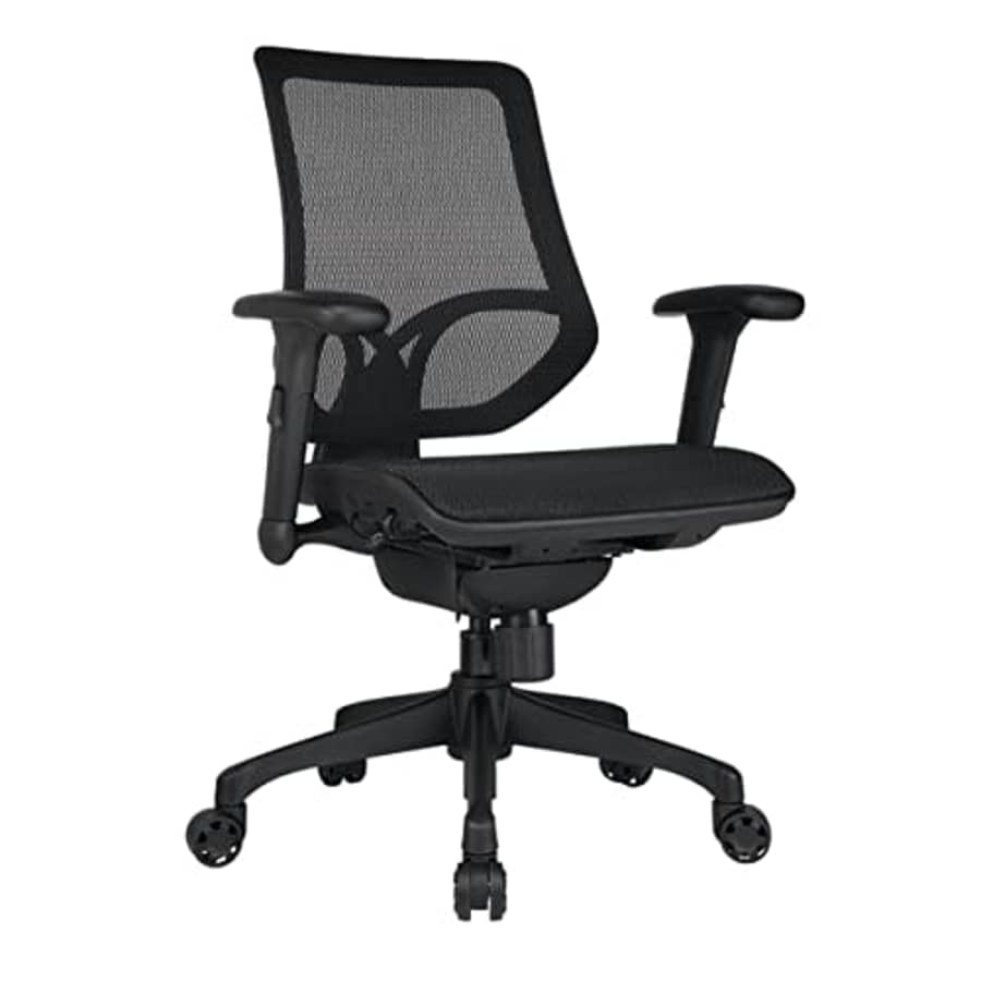 WorkPro 1000 Series Ergonomic Mesh/Mesh Mid-Back Task Chair, Black/Black for $195