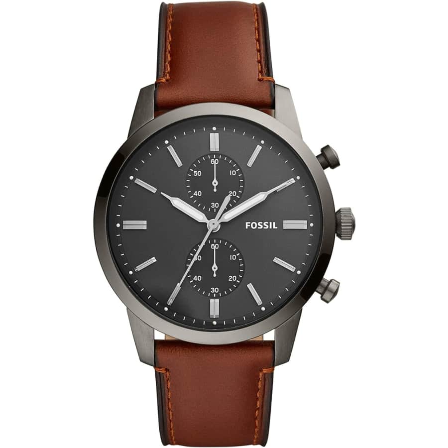 Fossil Men's Townsman Chronograph Leather Watch for $95 Fossil Men's Townsman Chronograph Leather Watch for $95