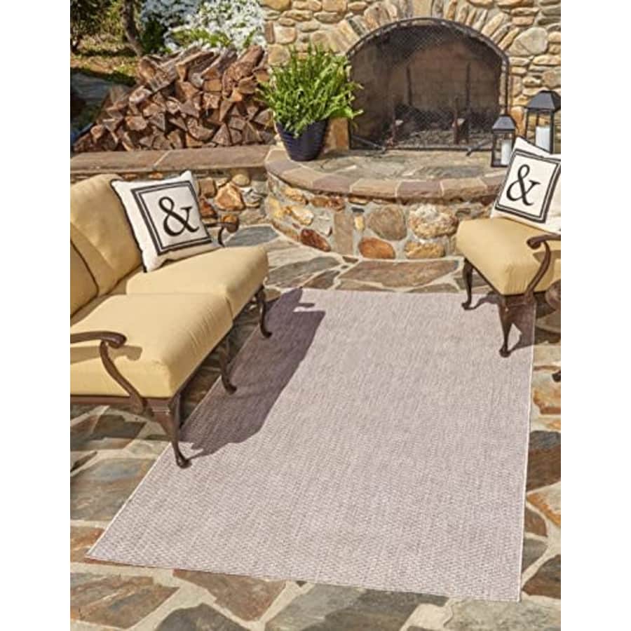 Unique Loom Collection Casual Transitional Solid Heathered Indoor/Outdoor Flatweave Area Rug (2' x for $15 Unique Loom Collection Casual Transitional Solid Heathered Indoor/Outdoor Flatweave Area Rug (2' x for $15