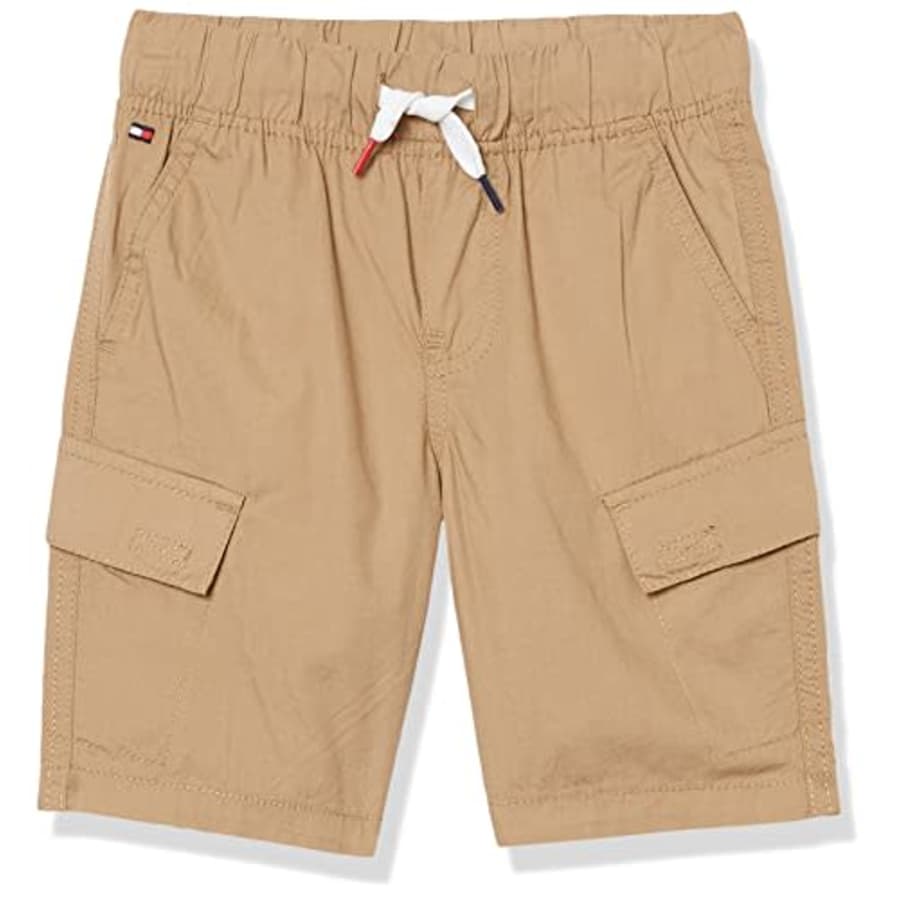 Tommy Hilfiger Boys' Little Drawstring Pocket Short, Cargo Kelp 22, 4 for $47