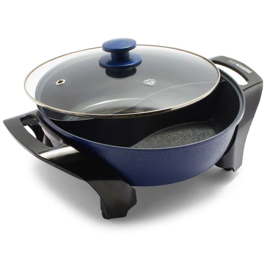 Blue Diamond Split Savor 5.5-Quart Divided Nonstick Electric Skillet for $40 Blue Diamond Split Savor 5.5-Quart Divided Nonstick Electric Skillet for $40