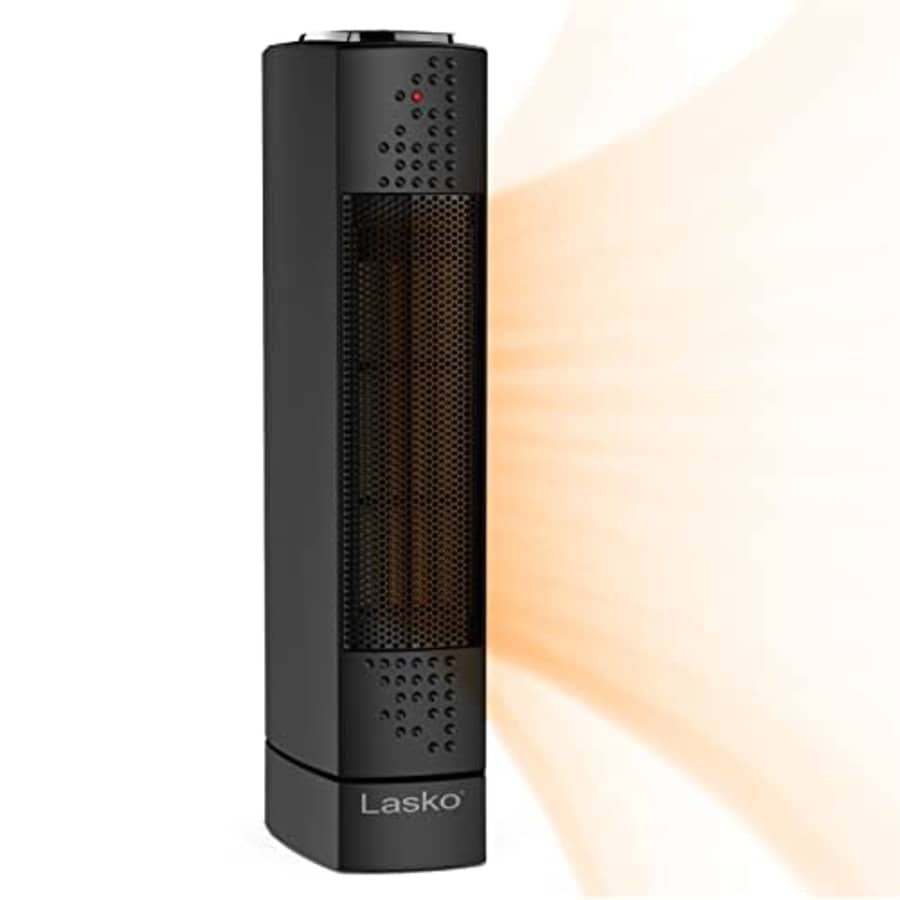 Lasko Oscillating Ceramic Slim Tower Desktop Space Heater for Home with Thermostat and 2 Speeds, 14 for $40 Lasko Oscillating Ceramic Slim Tower Desktop Space Heater for Home with Thermostat and 2 Speeds, 14 for $40