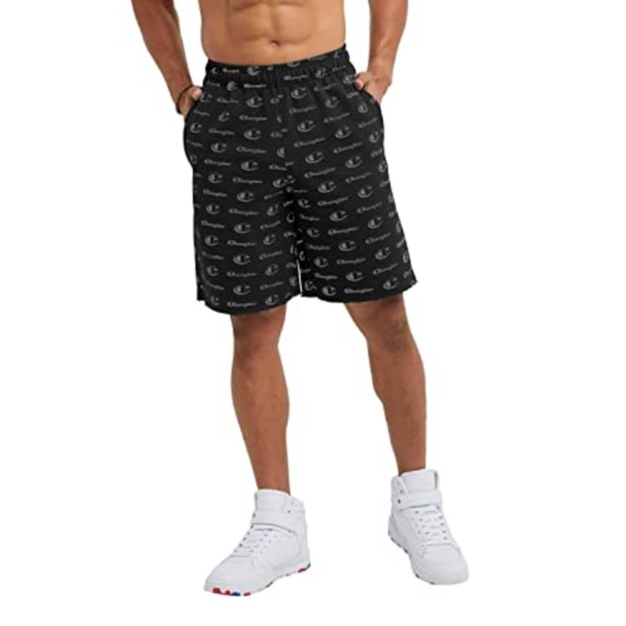 Champion Men's, Lined Basketball, Mesh Gym Shorts (Reg. or Big & Tall), Big C Little Script Black C for $31