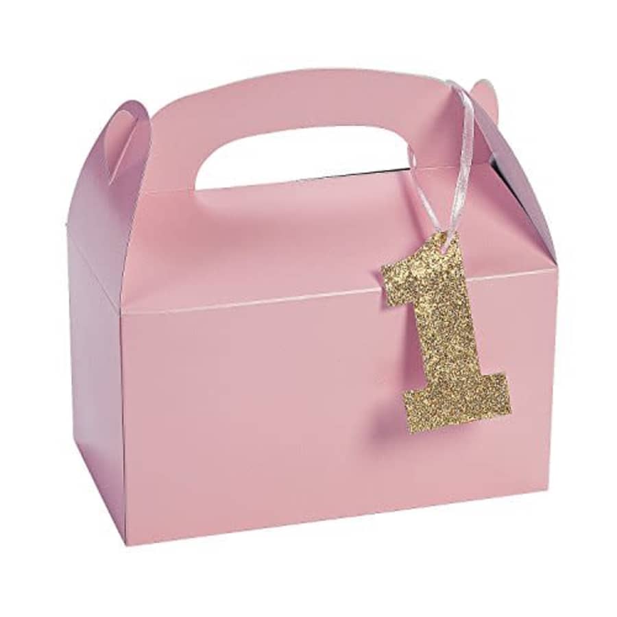 Fun Express Pink First Birthday Party Favors Boxes with Tags (set of 12) First Birthday Party for Girls Supplies for $13 Fun Express Pink First Birthday Party Favors Boxes with Tags (set of 12) First Birthday Party for Girls Supplies for $13