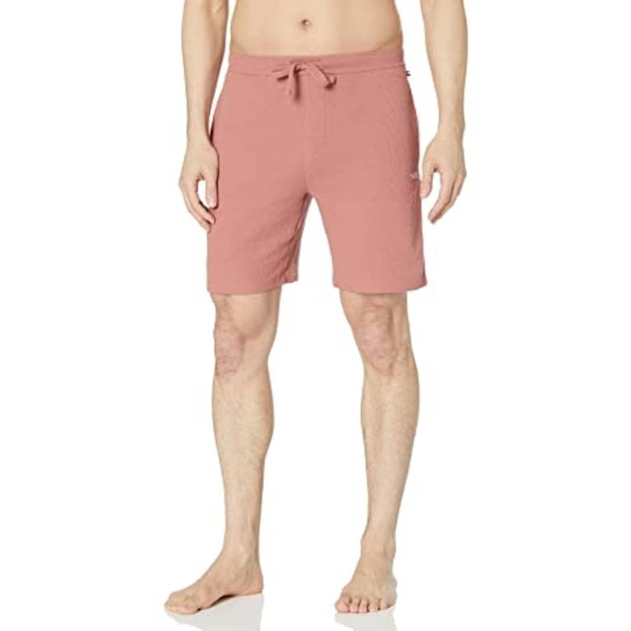 BOSS Men's Waffle Contrast Logo Lounge Shorts, Misty Rose, L for $33 BOSS Men's Waffle Contrast Logo Lounge Shorts, Misty Rose, L for $33