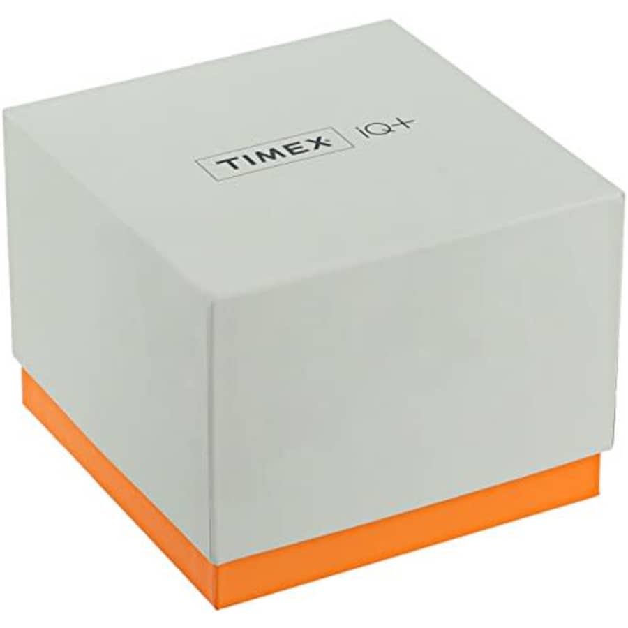 Timex Men's TW2R39900 IQ+ Move Multi Time Black Leather Strap Smartwatch for $80