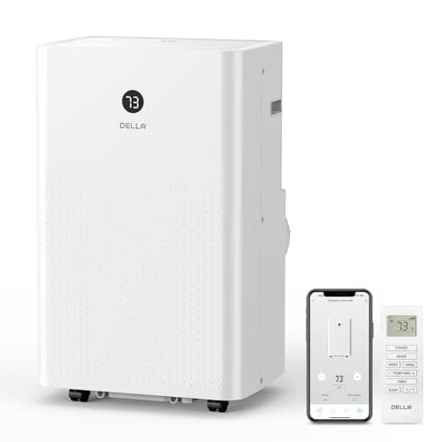 DELLA 14,000 BTU Portable Air Conditioner, Work with Alexa and WiFi Cools Up To 650 Sq.Ft, Geo for $429