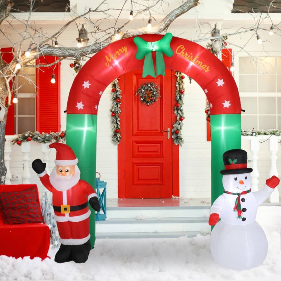 8-Foot Santa and Snowman Inflatable for $40