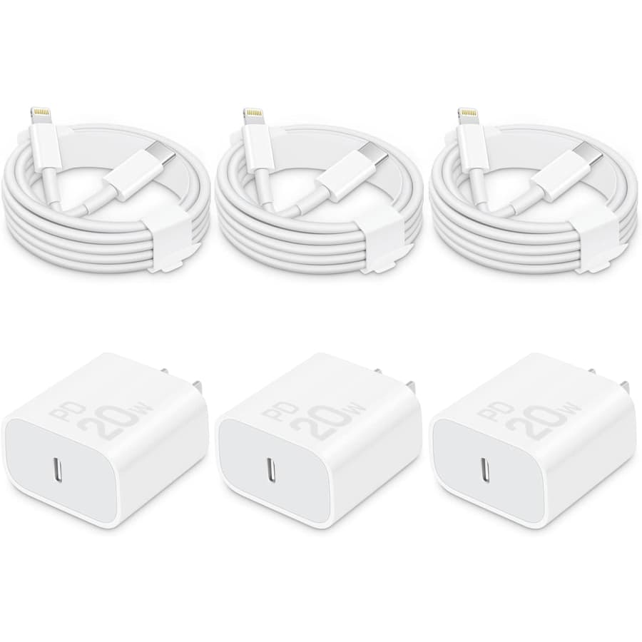 20W Fast Charging MFi-Certified USB-C to Lightning Wall Charger 3-Pack for $10 20W Fast Charging MFi-Certified USB-C to Lightning Wall Charger 3-Pack for $10
