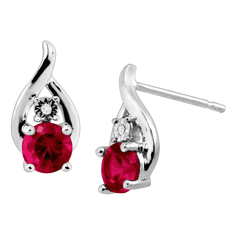 Finecraft Droplet Stud Earrings with Diamonds in Sterling Silver for $30 Finecraft Droplet Stud Earrings with Diamonds in Sterling Silver for $30