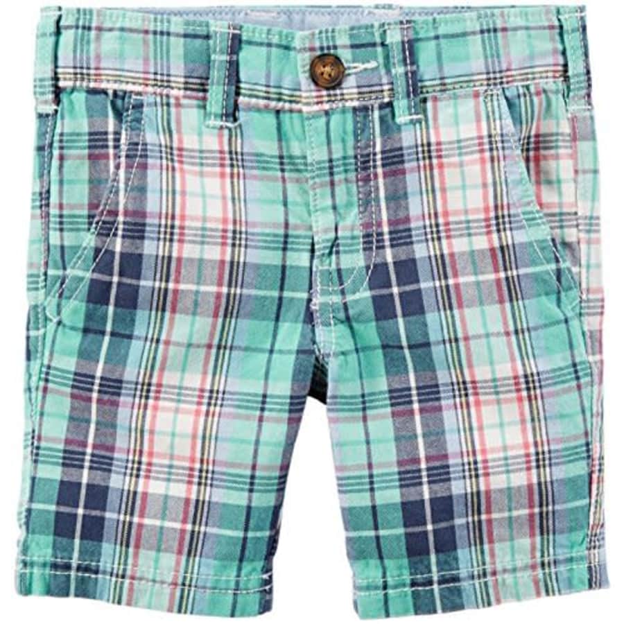 Carter's Boys' Woven Shorts 268g182, Plaid, 4 for $12