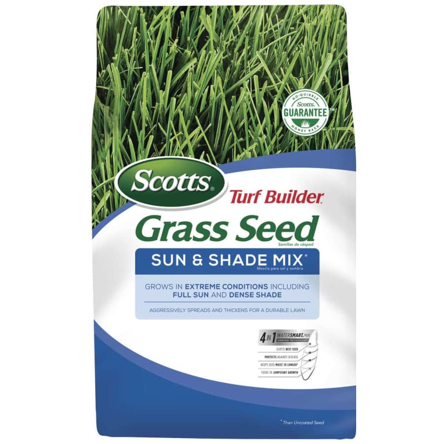 Scotts Turf Builder Grass Seed Sun & Shade Mix 3-lb. Bag for $13 Scotts Turf Builder Grass Seed Sun & Shade Mix 3-lb. Bag for $13