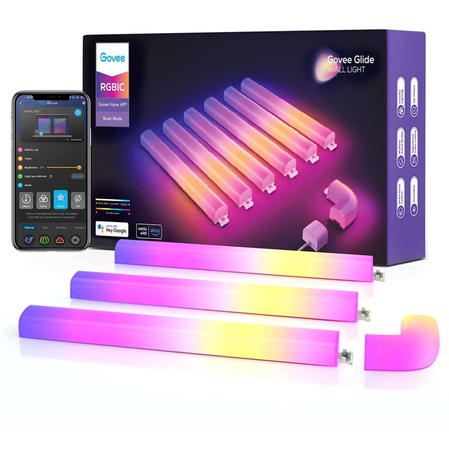 Govee Glide RGBIC LED Wall Light 7-Piece Kit for $90