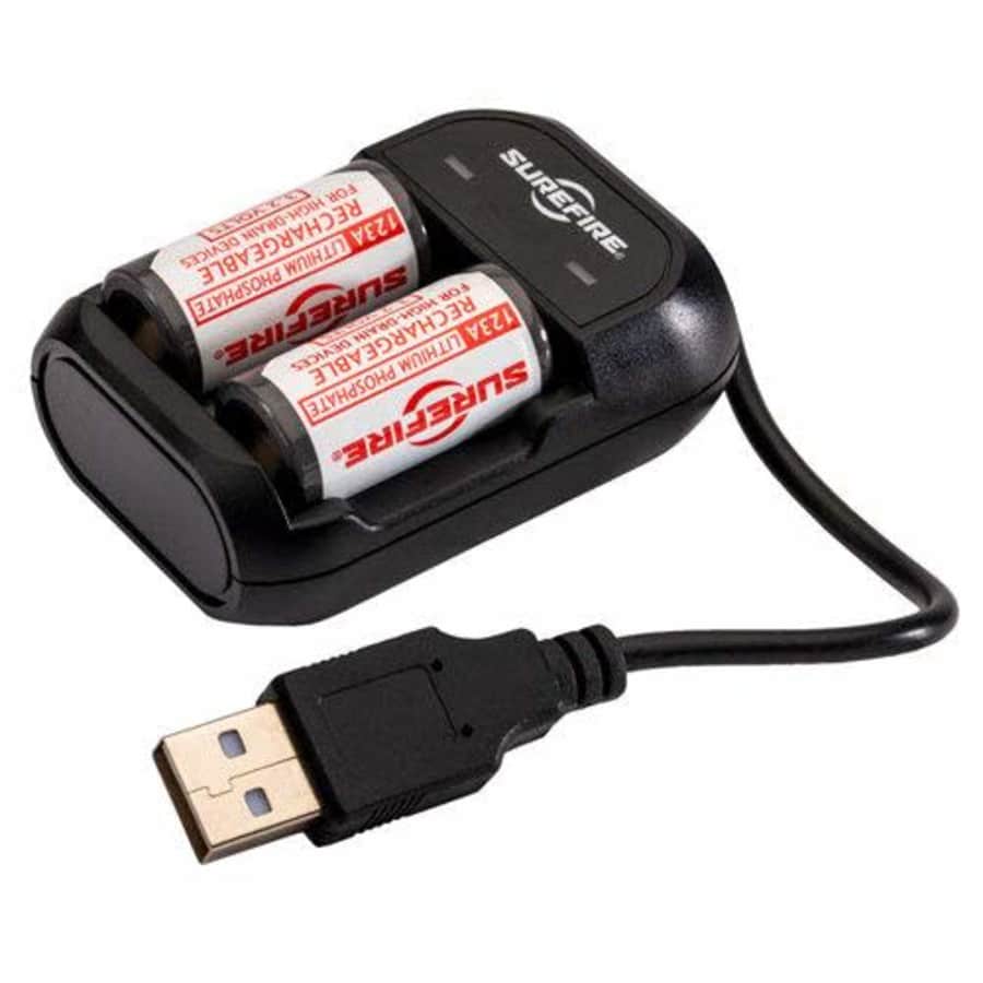 Surefire 123A Rechargeable Batteries Includes Charger SFLFP123-KIT for $40 Surefire 123A Rechargeable Batteries Includes Charger SFLFP123-KIT for $40