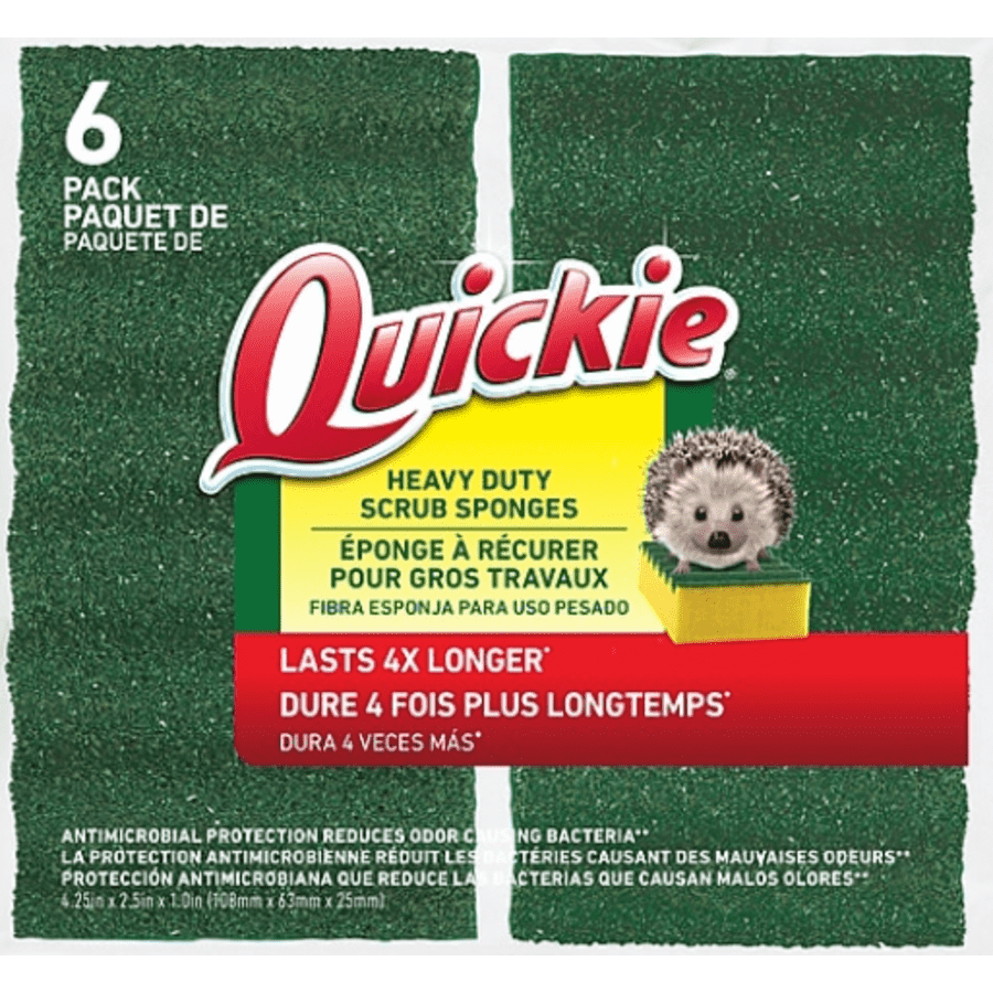 Quickie Long Lasting Heavy Duty Scrubber Sponge 6-Pack for $3 Quickie Long Lasting Heavy Duty Scrubber Sponge 6-Pack for $3