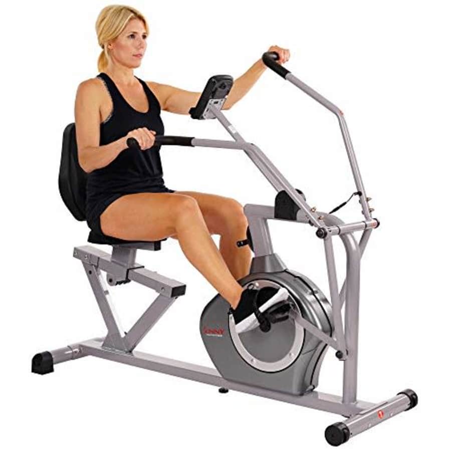 Sunny Health & Fitness Magnetic Recumbent Exercise Bike, 350lb High Weight Capacity, Cross for $343 Sunny Health & Fitness Magnetic Recumbent Exercise Bike, 350lb High Weight Capacity, Cross for $343