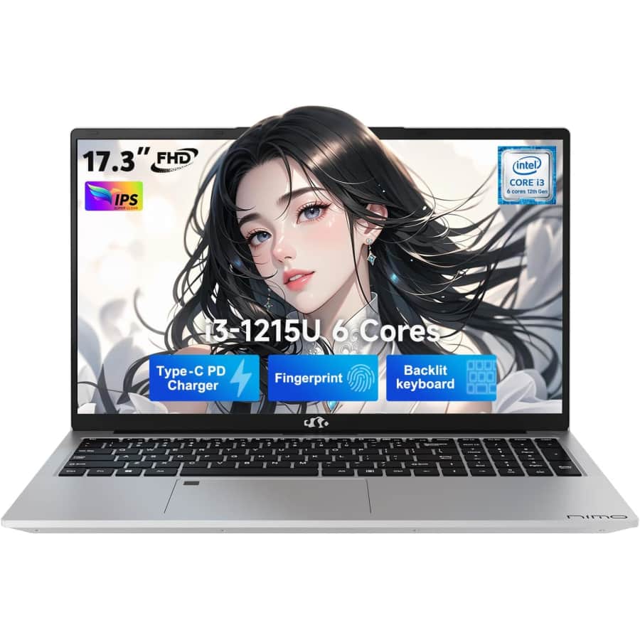 Nimo N171S i3 17.3" IPS FHD Laptop for $396