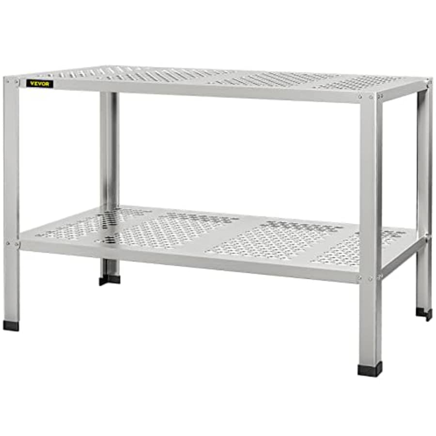 VEVOR Potting Bench, 42" L x 24" W x 32" H, Aluminum Alloy Outdoor Workstation with Rubber Feet, for $117