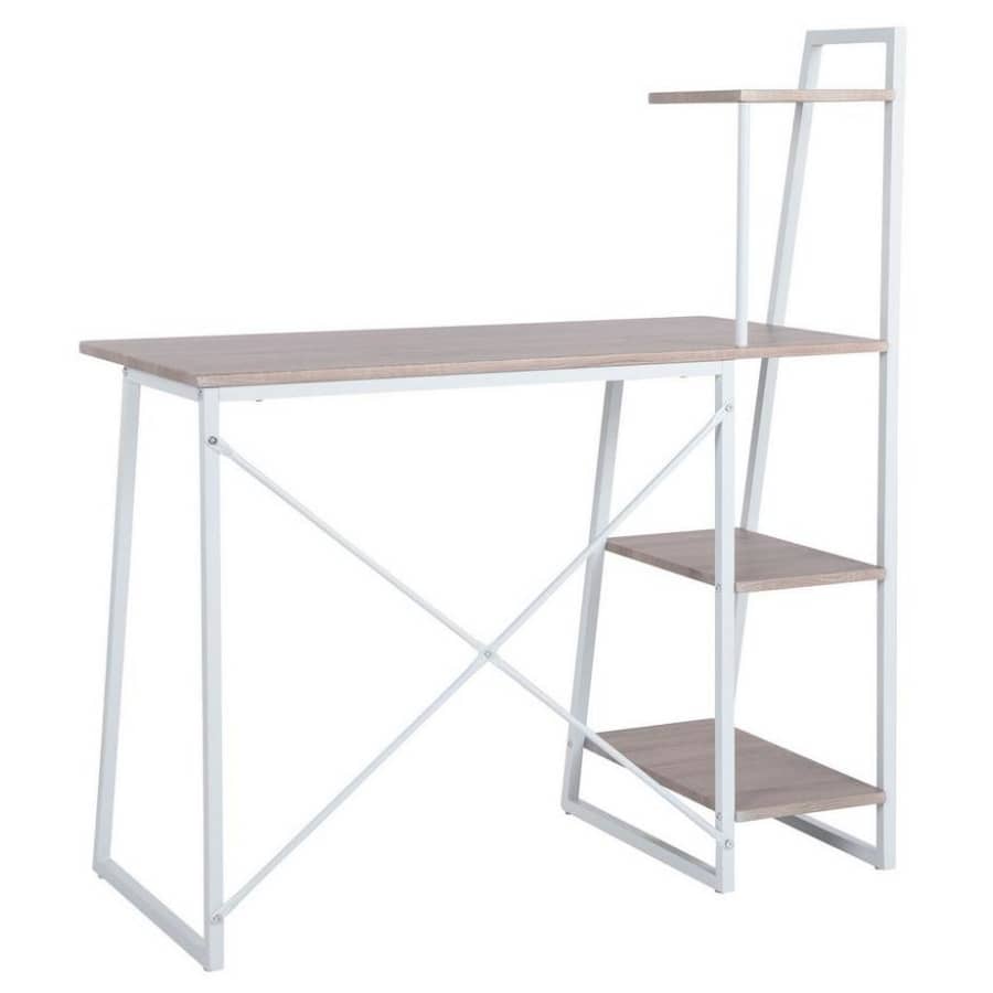 FurnitureR Computer Desk w/ 4-Tier Storage for $74