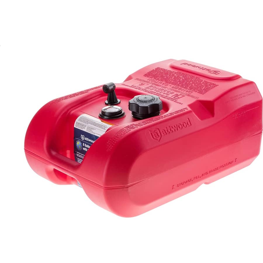 Attwood Portable Boat 6-Gallon Fuel Tank w/ Fuel Gauge for $87