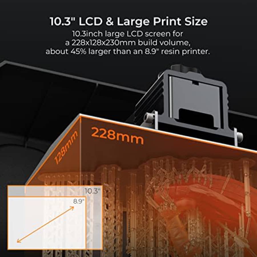 Creality Resin 3D Printer Halot-Mage, 8K Resolution 10.3" Monochrome LCD UV Photocuring Resin for $299 Creality Resin 3D Printer Halot-Mage, 8K Resolution 10.3" Monochrome LCD UV Photocuring Resin for $299