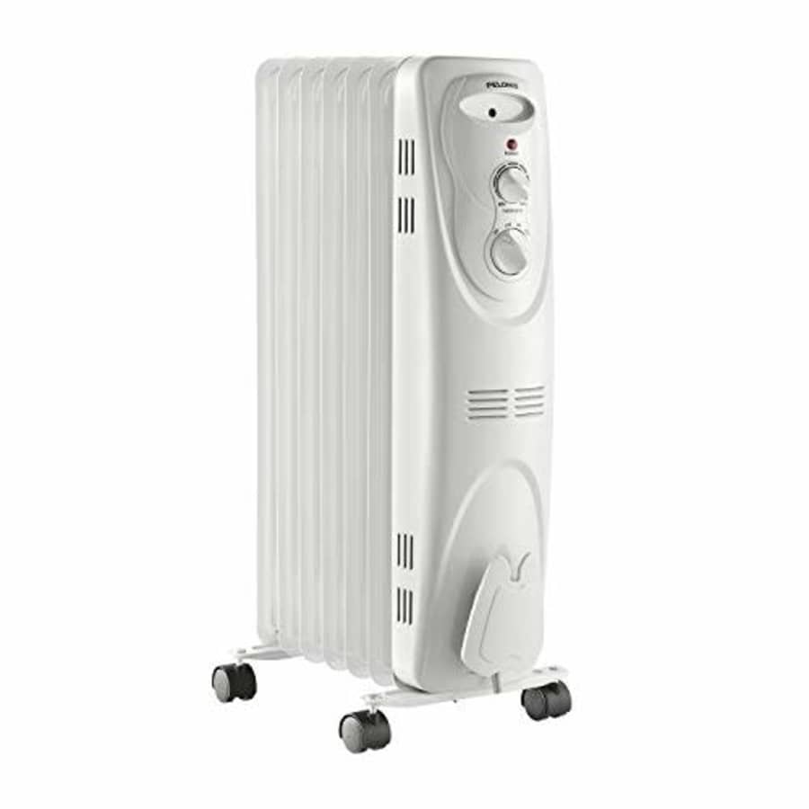 PELONIS PHO15A2AGW, Basic Electric Oil Filled Radiator, 1500W Portable Full Room Radiant Space for $74