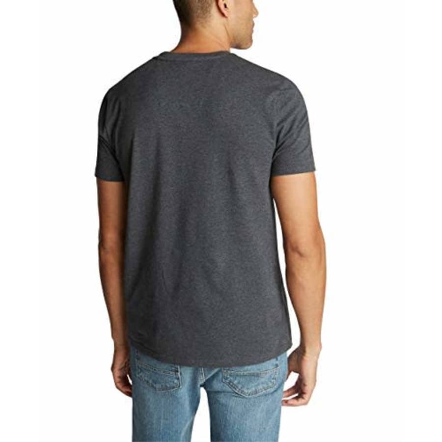 Nautica Men's Solid Crew Neck Short Sleeve Pocket T-Shirt, Dark Grey Heather, X-Large for $20