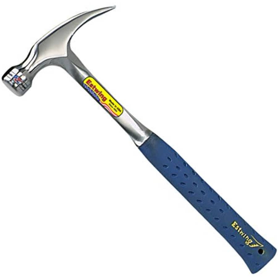 Estwing Hammer - 12 oz Straight Rip Claw with Smooth Face & Shock Reduction Grip - E3-12S for $31