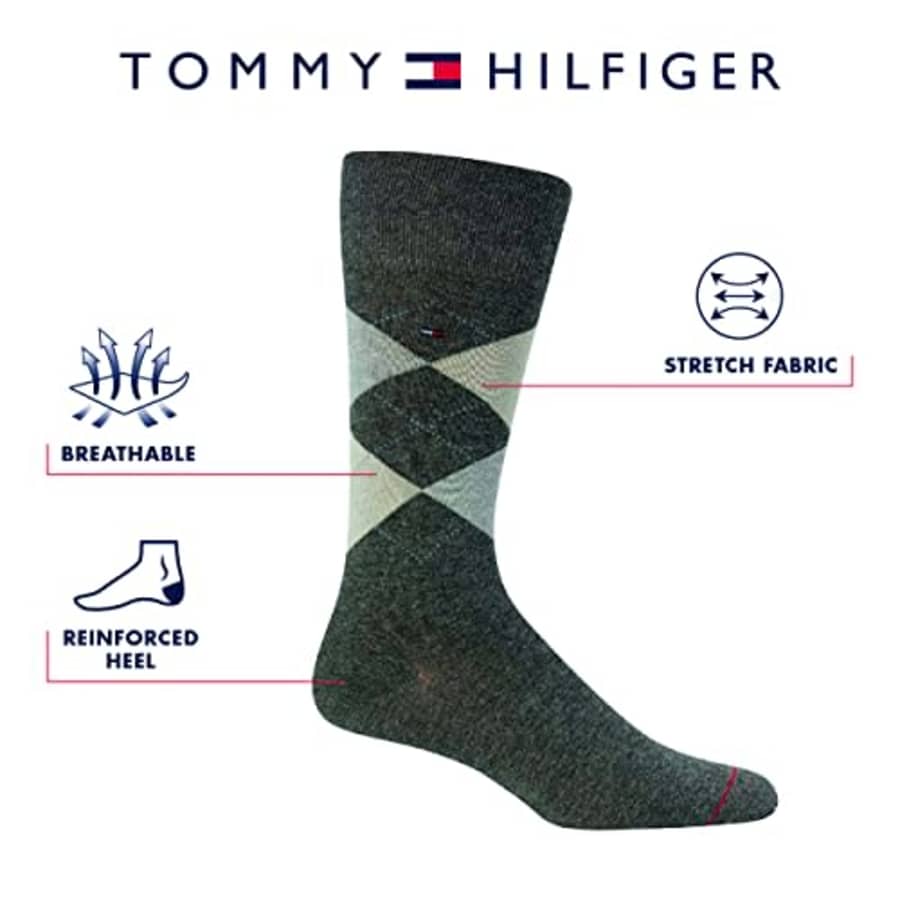 Tommy Hilfiger Men's Dress Socks - Lightweight Comfort Crew Sock (4 Pack), Size 7-12, Pure Black for $15 Tommy Hilfiger Men's Dress Socks - Lightweight Comfort Crew Sock (4 Pack), Size 7-12, Pure Black for $15