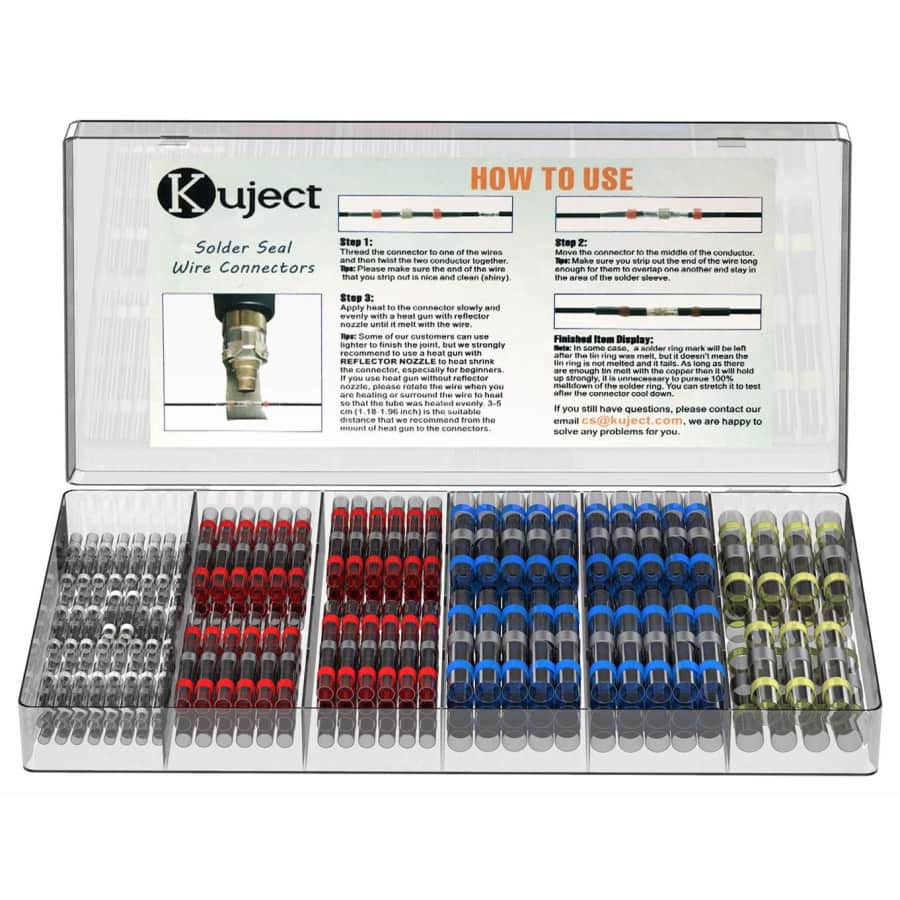Kuject 200-Piece Solder Seal Wire Connector Kit: $12 Kuject 200-Piece Solder Seal Wire Connector Kit: $12