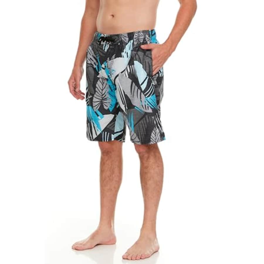 Kanu Surf Men's Mirage Swim Trunks (Regular & Extended Sizes), Montego Black, 5X for $18