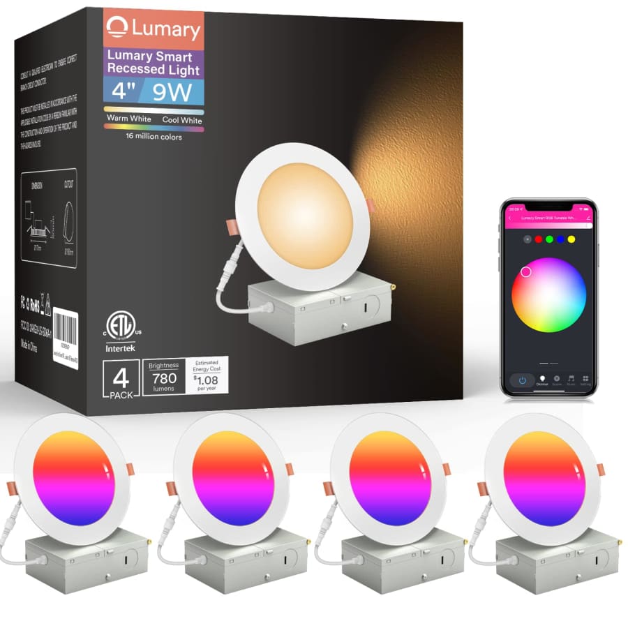Lumary 4" Canless LED Recessed Light 4-Pack for $44 Lumary 4" Canless LED Recessed Light 4-Pack for $44