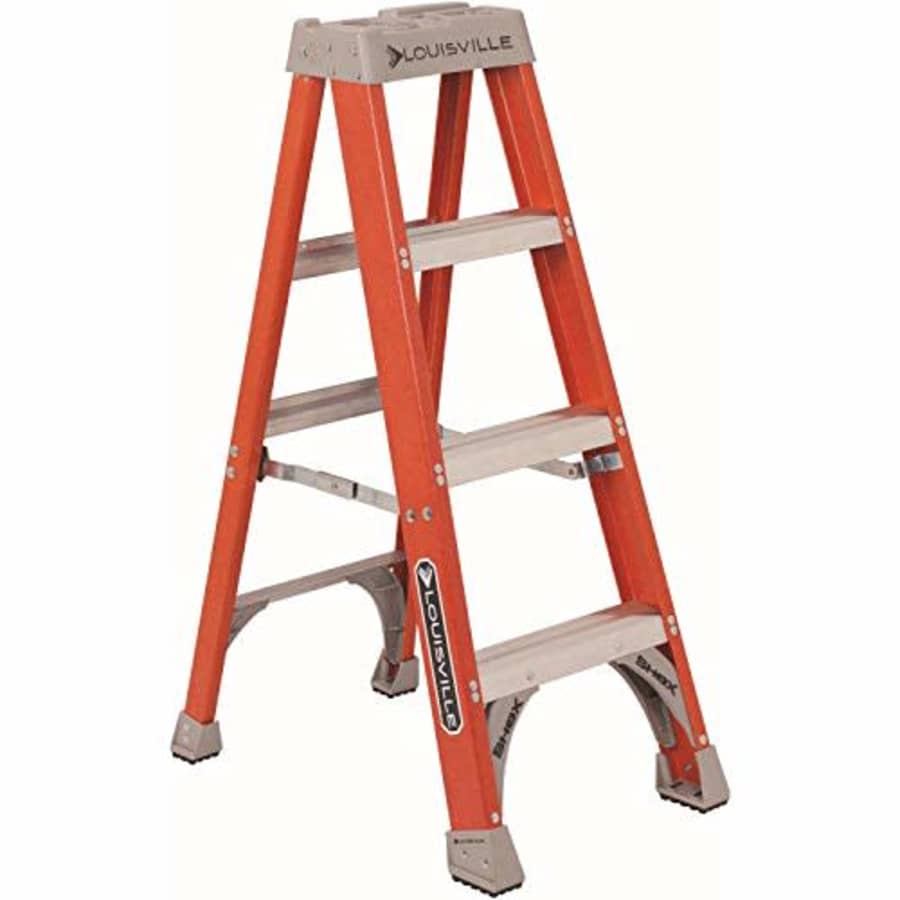 Louisville Ladder FS1504 4' Fiberglass Step Ladder, 4 Feet, Orange for $89