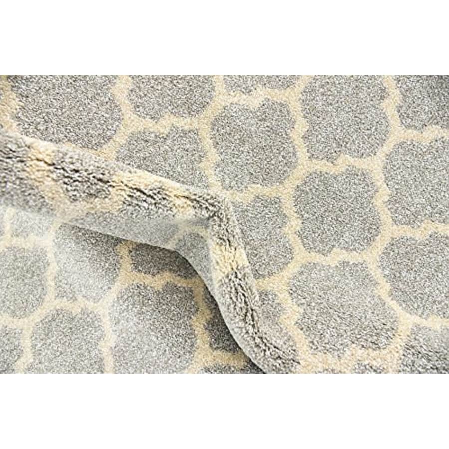 Unique Loom Trellis Collection Moroccan Lattice Light Gray Runner Rug (2' 7 x 13' 0) for $63