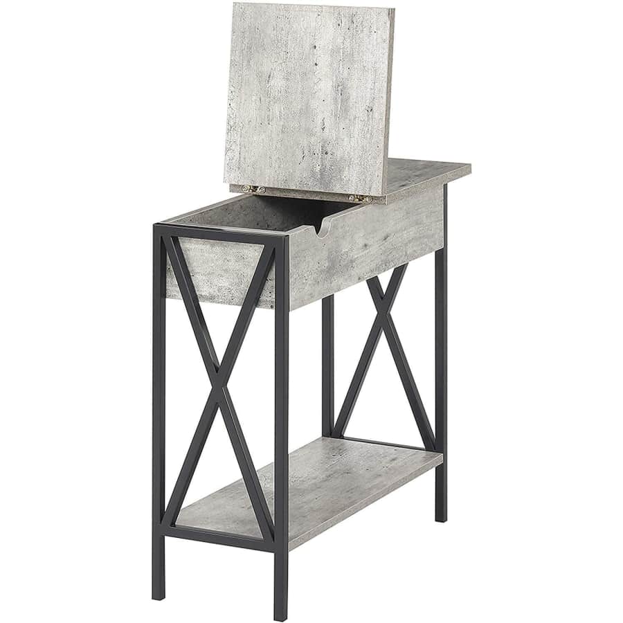 Convenience Concepts Tucson Flip-Top End Table w/ Charging Station for $73