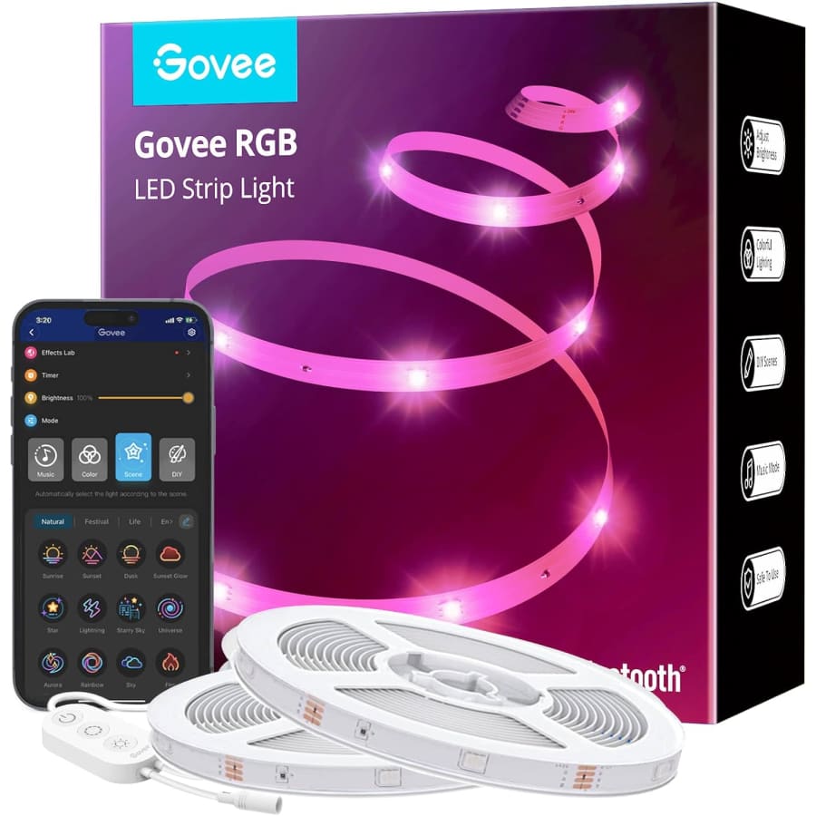 Govee 130-Foot Bluetooth RGB LED Strip Lights for $13 w/ Prime