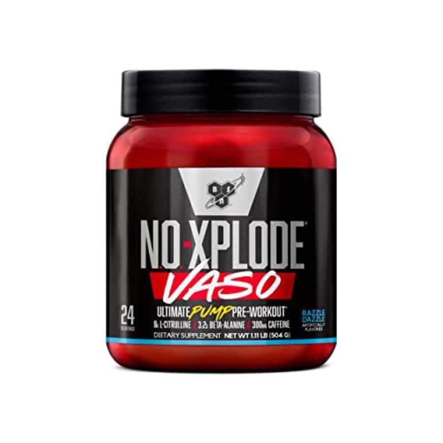 BSN N.O.-XPLODE Vaso Pre Workout Powder with 8g of L-Citrulline and 3.2g Beta-Alanine and Energy, for $36